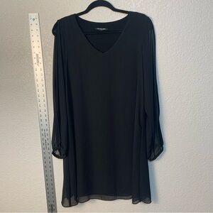 Gianni Bini Black Sheer Sleeve  Dress, perfect flowing little black dress.